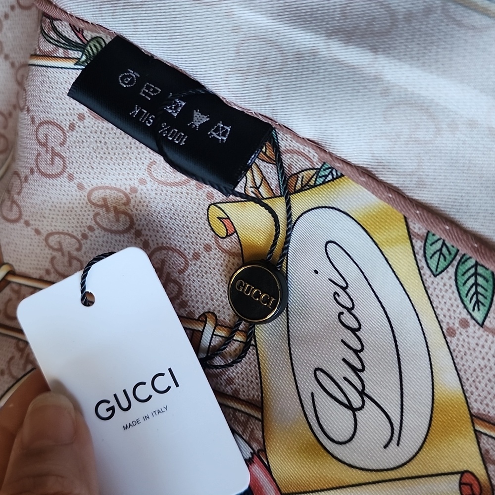 Floral Patterned Brown Scarf - Picture 13 of 13